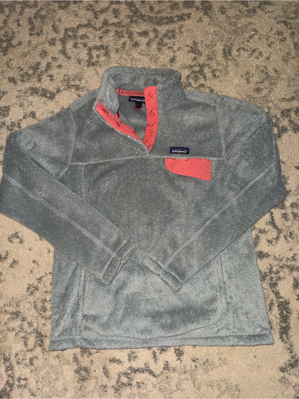 Patagonia Re-Tool Snap-T Fleece Pullover Grey Coral Women’s M